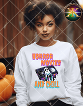 Digital Download Horror Movies And Chill PNG Design (NOT A PHYSICAL ITEM)